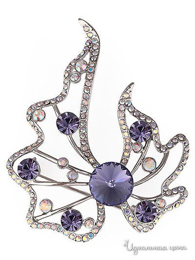 Брошь Ice & High, цвет сиреневый