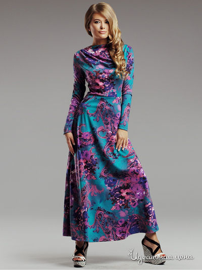 Платье Xarizmas, цвет бирюзовый, фиолетовый