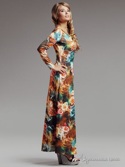 Платье Xarizmas, цвет зеленый, оранжевый