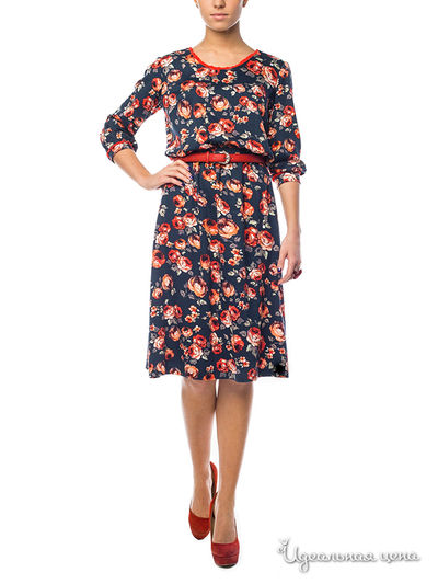 Платье Sarafan, цвет синий, красный