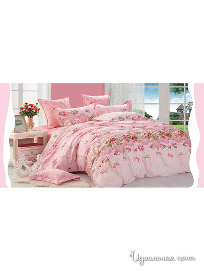 Комплект постельного белья 1,5-спальный Танаис, цвет розовый