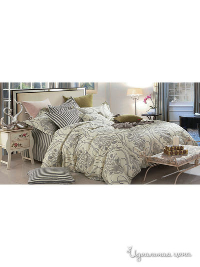 Комплект постельного белья 1,5-спальный Танаис, цвет бежевый, серый