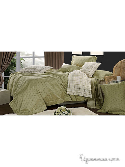 Комплект постельного белья 1,5-спальный Танаис, цвет зеленый