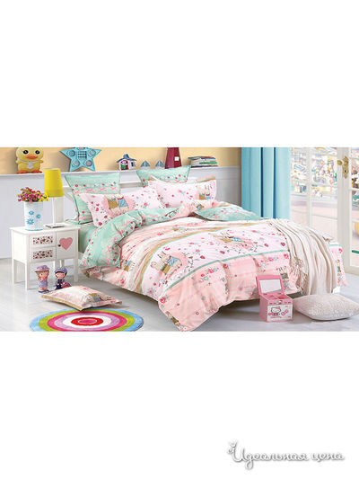 Комплект постельного белья 1,5-спальный Танаис, цвет розовый, голубой
