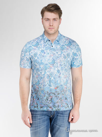 Поло Etro, цвет голубой