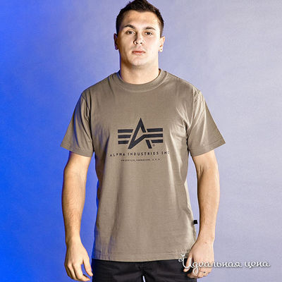 Футболка Alpha Industries, цвет цвет темно-бежевый