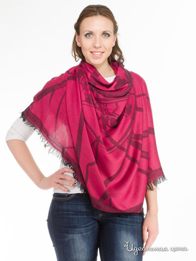 Палантин Hermes, цвет фуксия