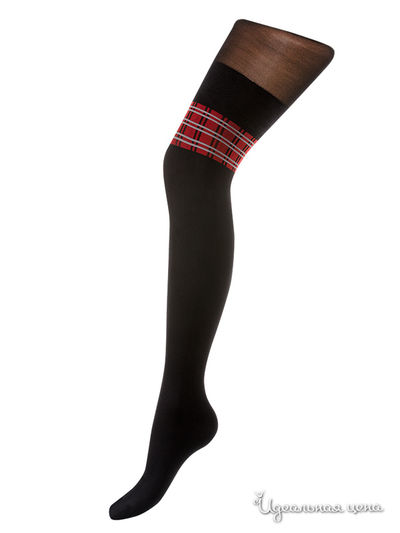 Колготки, 40/80 den Intreccio, цвет черный, красный