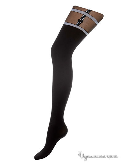 Колготки, 40/80 den Intreccio, цвет черный, белый