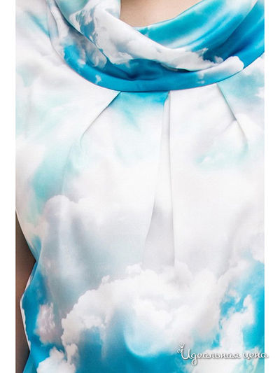 Блуза Remix, цвет голубой, молочный