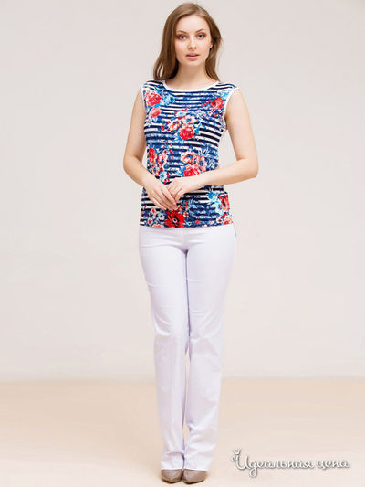 Топ Remix, цвет синий, белый