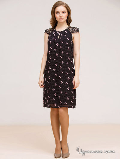 Платье Remix, цвет черный, розовый