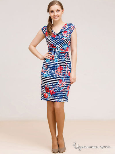 Платье Remix, цвет темно-синий, красный