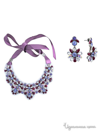 Комплект украшений Bijou Tresor, цвет сиреневый