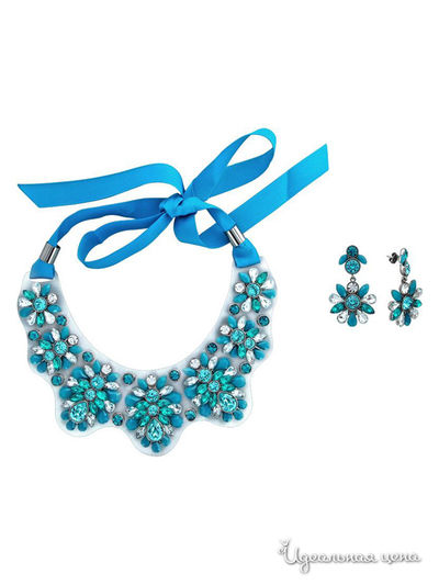 Комплект украшений Bijou Tresor, цвет голубой