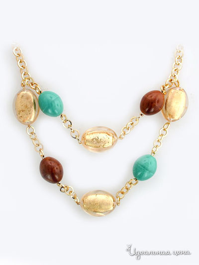 Колье Bijou Tresor, цвет зеленый, красный, золотой