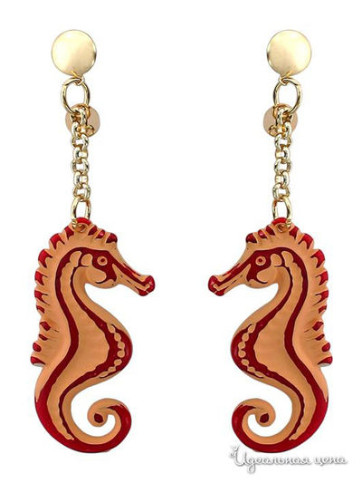 Серьги Bijou Tresor, цвет коралловый