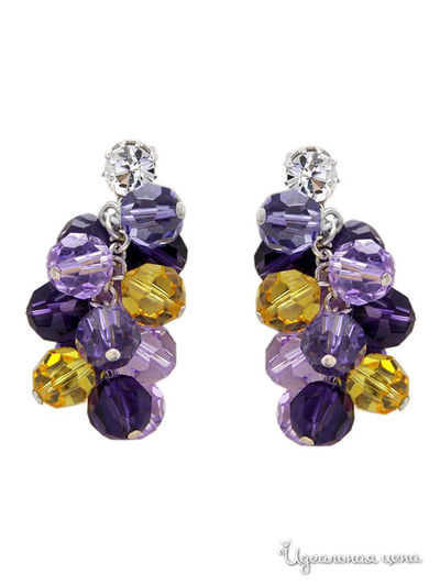 Серьги Bijou Tresor, цвет сиреневый, желтый