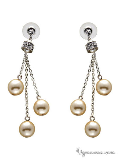 Серьги Bijou Tresor, цвет молочный