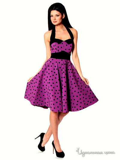 Платье Diva, цвет фиолетовый, черный