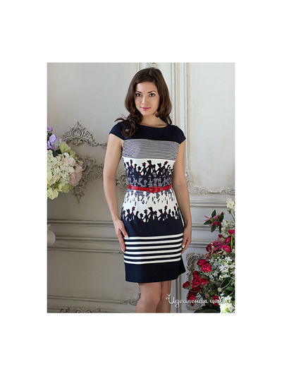 Платье Magic Style, цвет синий, белый