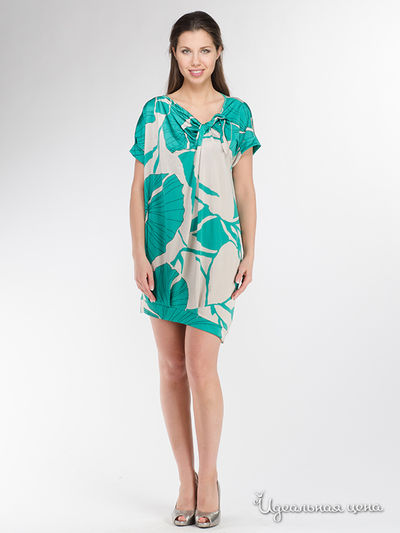 Платье Imperial, цвет зелёный, светло-бежевый