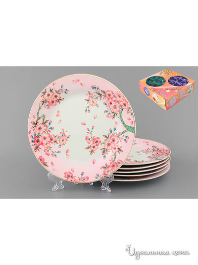Набор тарелок, 19 см, 6 предметов Elan Gallery, цвет розовый