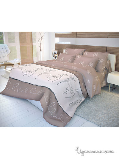 Комплект постельного белья 1,5-спальный Нордтекс, цвет бежевый, молочный