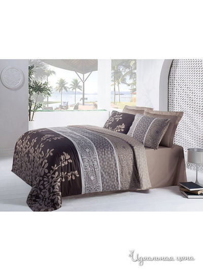 Комплект постельного белья евро Cotton Box, цвет бежевый