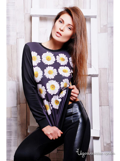 Свитшот Irmana, цвет черный, желтый, молочный