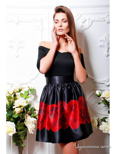 Платье Irmana, цвет черный, красный