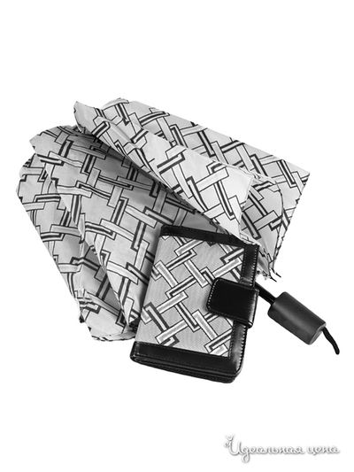 Зонт и кошелек Klingel, цвет черный, белый