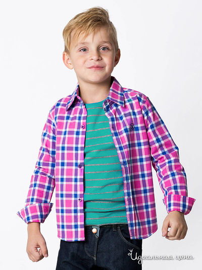 Рубашка Viaggio Bambini, цвет розовый. синий