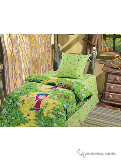 Комплект постельного белья 1,5-спальный Маша и Медведь, цвет мультиколор