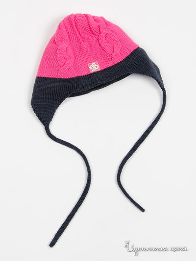 Шапка Deux par Deux, цвет розовый, черный