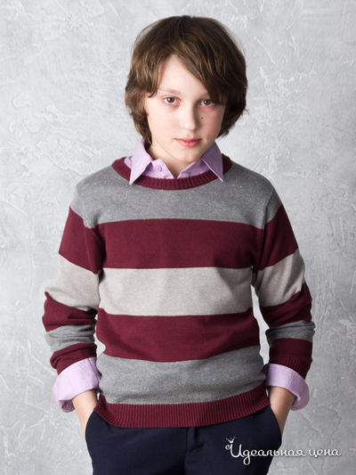 Джемпер Viaggio Bambini для мальчика, цвет бордовый, серый
