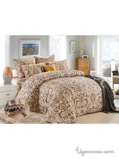 Комплект постельного белья, 1,5-спальный Kazanov.A., цвет бежевый, коричневый