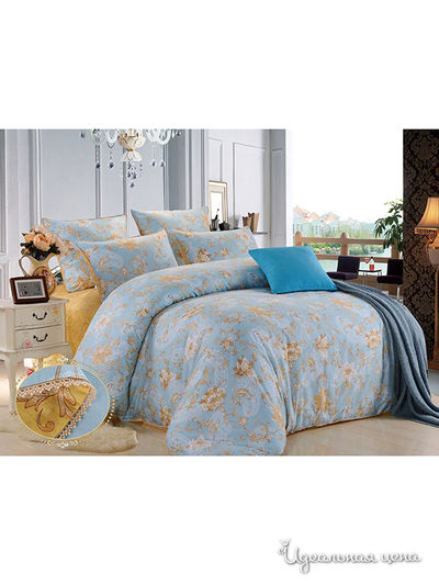Комплект постельного белья, 1,5-спальный Kazanov.A., цвет голубой, синий