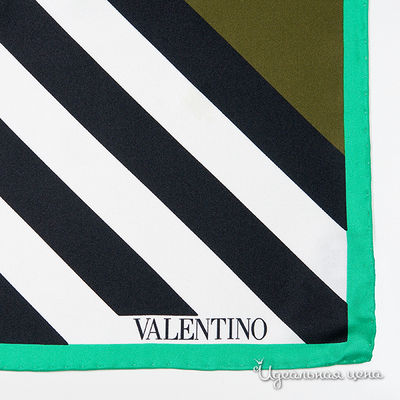 Платок Valentino женский, цвет оливковый / черный / белый