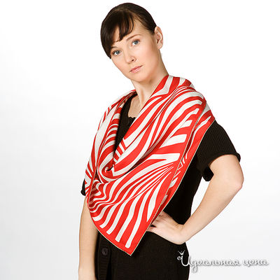 Платок Valentino, цвет цвет красный / белый