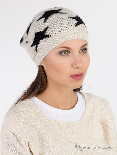 Шапка Kontatto, цвет кремовый, чёрный