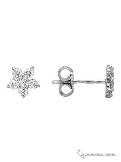 Серьги (золото 585, фианит) Эстет