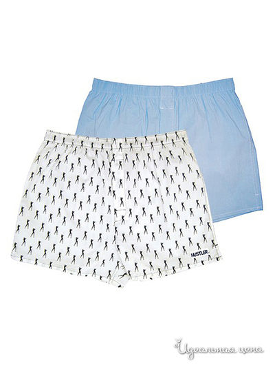 Трусы, 2 шт Hustler Lingerie, цвет молочный, голубой