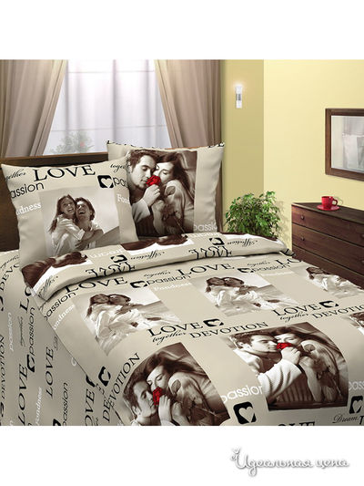 Комплект постельного белья 1,5-спальный Традиция Текстиля, цвет бежевый
