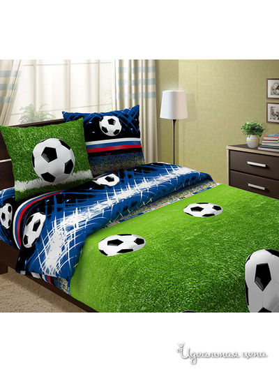 Комплект постельного белья, 2-спальный Традиция Текстиля, цвет зеленый, синий