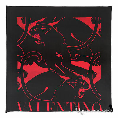 Платок Valentino, цвет цвет черный / алый