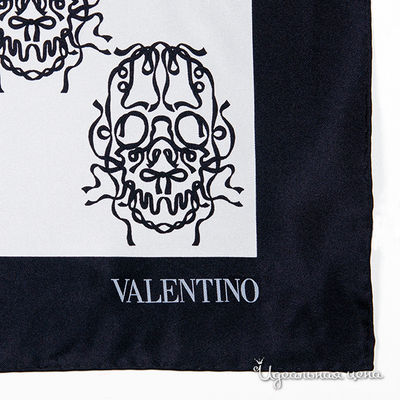 Платок Valentino женский, цвет темно-синий / белый