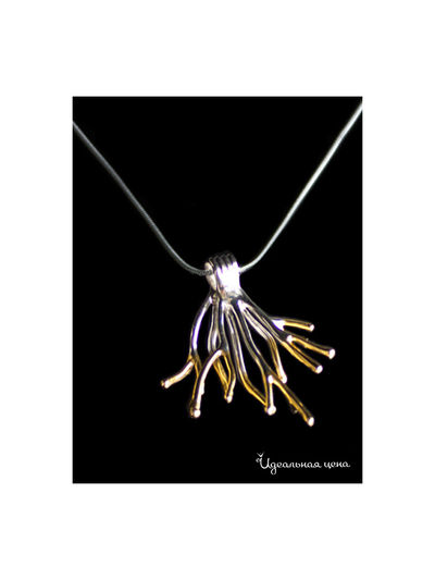 Кулон на цепочке Ainsi-classic, цвет серебряный с позолотой