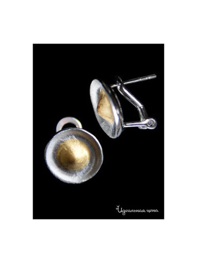 Серьги Ainsi-classic, цвет серебряный с позолотой