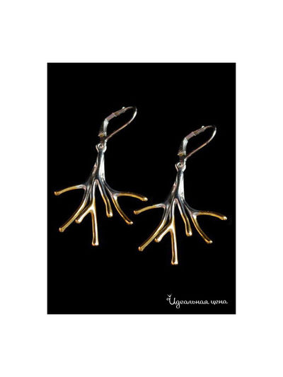 Серьги Ainsi-classic, цвет серебряный с позолотой